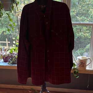DIXXON Red Plaid Casual Button Down Shirt
